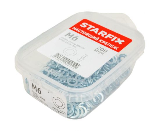 Шайба гровер STARFIX М6 цинк, DIN 127, 200 шт. SMP1-46011-200 – изображение 2