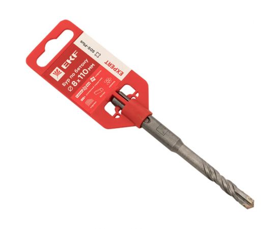 Бур по бетону Expert (8x110 мм; 4 резца; SDS-plus) EKF db-8-110-4x4 