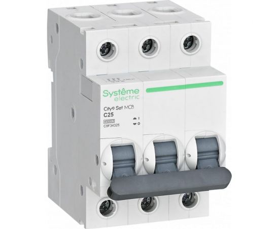 Автоматический выключатель Systeme Electric City9 set ав с 25а 3p 4.5ka 400в C9F34325 