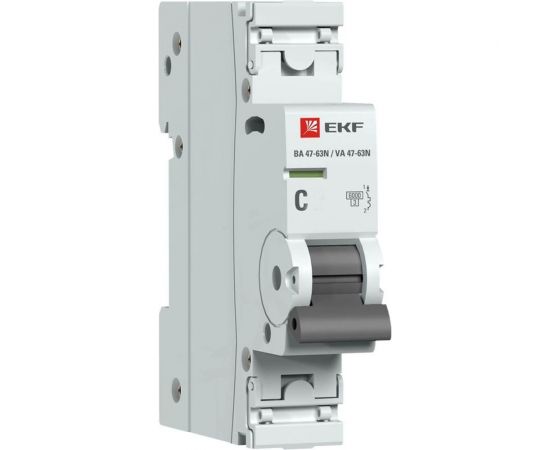 Автоматический выключатель EKF 1P 10А (C) 6кА ВА 47-63N PROxima M636110C 