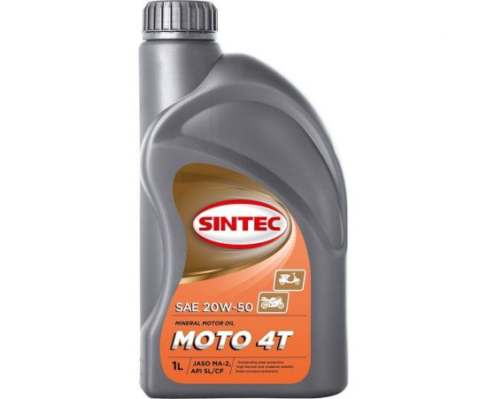 Моторное минеральное масло Sintec MOTO 4T SAE 20W-50, 1 л 999811 