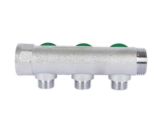 Регулирующий коллектор STOUT 3/4, 3 отвода 1/2 плоское уплотнение SMB-6849-341203 RG008UJEV9C1F4 – изображение 3