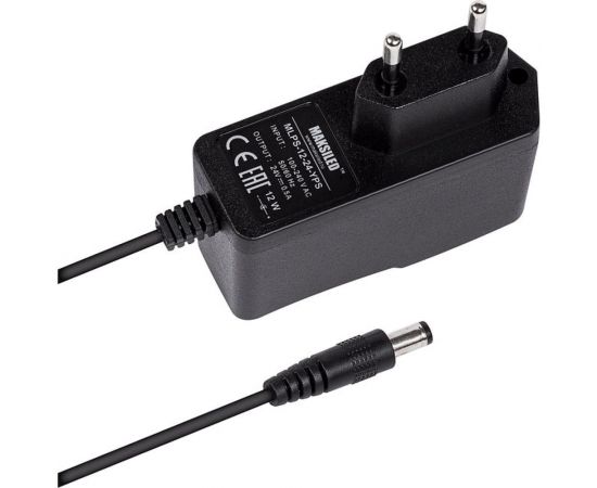 Блок питания MAKSILED для светодиодной ленты 24В, 12Вт, ip50, 0.5А, 73x28x42мм, пластик, MLPS-12-24-YPS – изображение 2