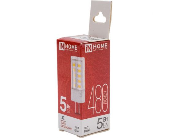 Светодиодная лампа IN HOME LED-JC 5Вт 12В G4 4000К 480Лм 4690612036083 – изображение 2