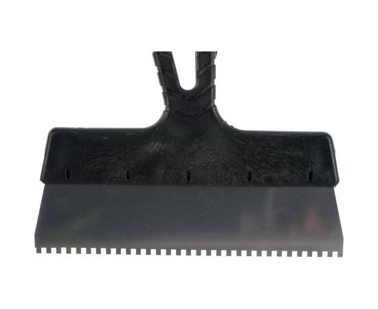 Нержавеющий зубчатый шпатель STAYER 250мм, зуб 4х4мм 1009-25-04 – изображение 2