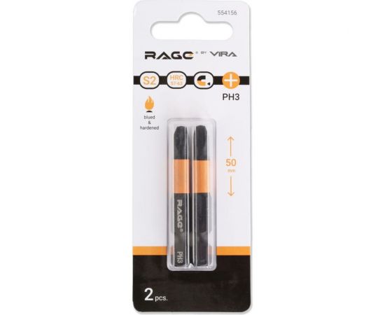 Биты магнитные PH3, 50 мм, 2 шт, S2 rage by VIRA 554156 – изображение 3
