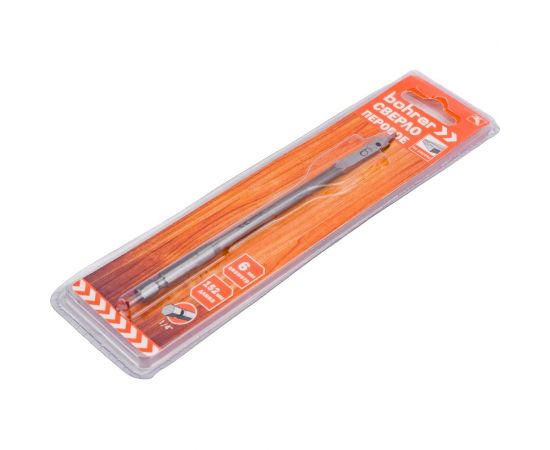 Сверло перовое по дереву (6х152 мм) BOHRER 31706152 – изображение 3