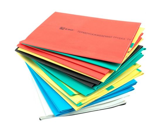 Термоусаживаемая трубка EKF ТУТ 50/25 набор: 7 цветов по 3шт. 100мм. PROxima tut-n-50 – изображение 7