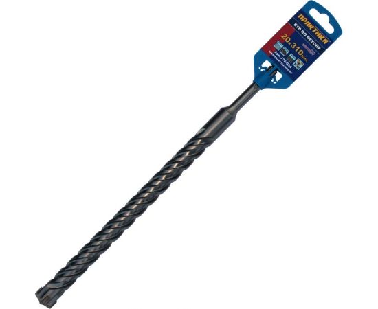 Бур Х-тип серия Эксперт по бетону (20х310 мм; SDS-plus) ПРАКТИКА 776-034 
