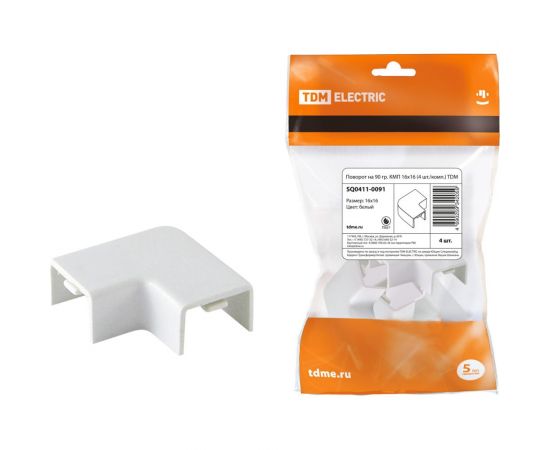 Поворот на 90 градусов TDM КМП 16x16 (4 шт./комп.) SQ0411-0091 