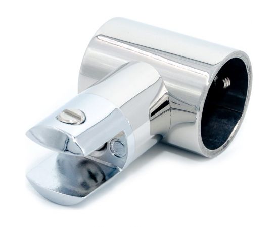 Коннектор стекло-труба SERVICE PLUS 90, для трубы d25мм, хром глянцевый CK-507S-PC 