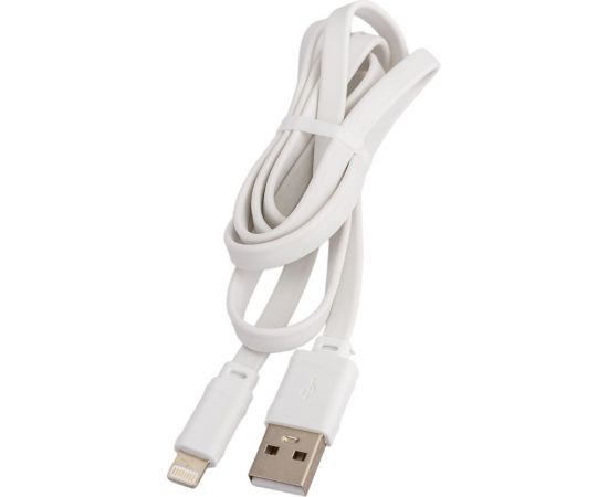 USB-кабель HOCO Bamboo AM-8pin Lightning 1 метр, 2.4A, ПВХ, плоский, белый 23753-X5iW 
