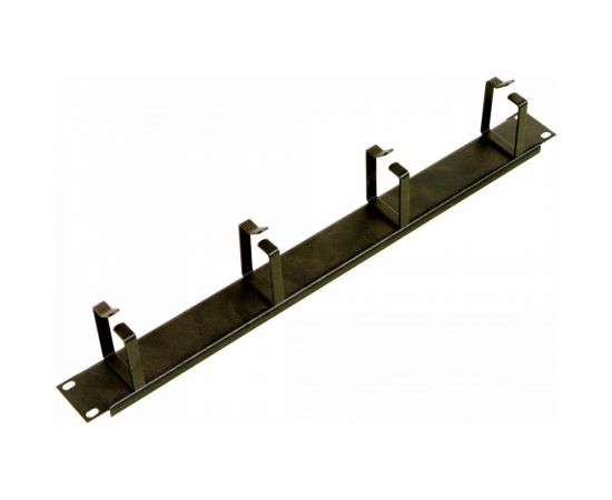 Горизонтальный кабельный органайзер ЦМО 19, 1U, 4 кольца, черный ГКО-4.62-9005 