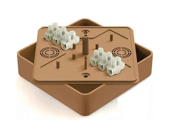 Распределительная коробка GREENEL с клеммной колодкой 100х100х44мм ОРЕХ GE41222-14 