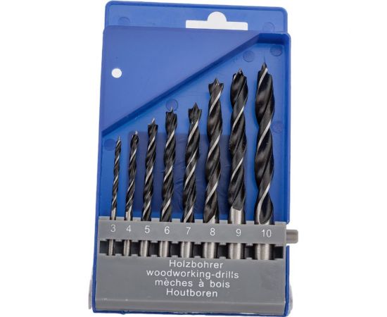 Сверла по дереву 8 шт, 3-4-5-6-7-8-9-10 мм BRENAR 436 – изображение 4