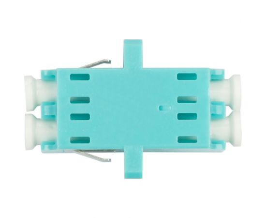 Оптический проходной адаптер DATAREX lc-lc om3 дуплекс duplex бирюзовый DR-541123 – изображение 2