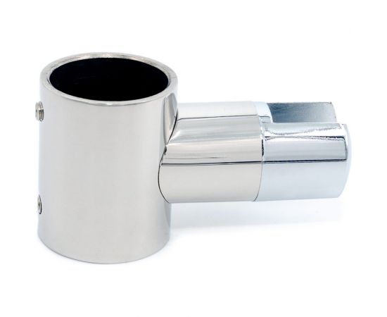 Коннектор стекло-труба SERVICE PLUS 90, для трубы d25мм, хром глянцевый CK-507S-PC – изображение 4