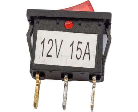 Клавиша Nord-Yada 12V 15А Mini красная с подсветкой (3контакта) ON-OFF (2шт в упаковке) 905441 – изображение 3