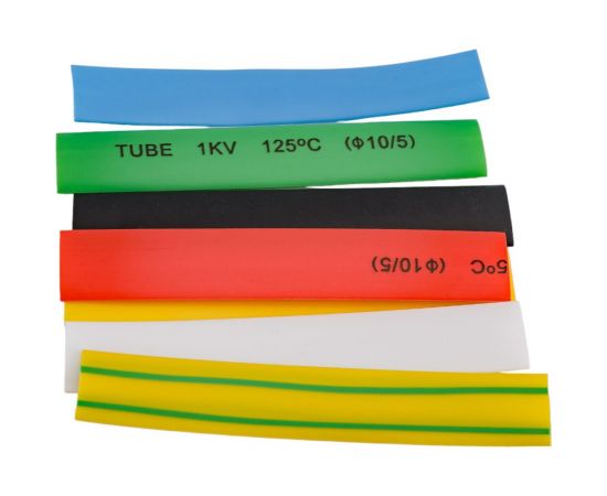 Термоусаживаемая трубка HLT 10,5 ТУТ набор: 7 цветов по 3шт. 100мм. упаковка 21шт. 084-15-154 4630076444826 – изображение 5