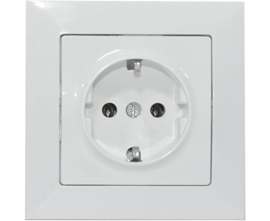 Розетка Mutlusan Candela, с заземлением Белый цвет 2125 600 0201 – изображение 2