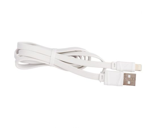 USB-кабель HOCO Bamboo AM-8pin Lightning 1 метр, 2.4A, ПВХ, плоский, белый 23753-X5iW – изображение 3
