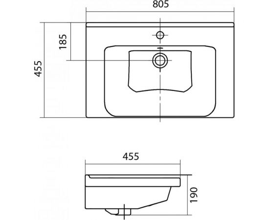 Комплект Sanstar подвесная тумба Ориана 80 с раковиной Миранда 80 287.1-1.4.1.КМИР – изображение 8