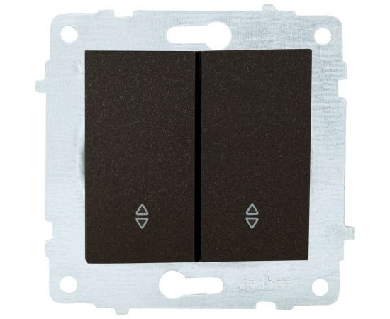 Механизм выключателя OVIVO 2-кл. проходной, черный металлик 600-000217-211 