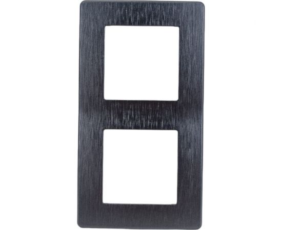 Рамка для розеток и выключателей ЭРА Серия 12 12510212 на 2 поста, Сатин, графит Б0052515 