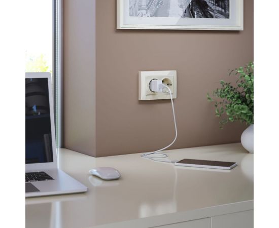 Рамка для двойной розетки WERKEL W0082003 Snabb basic слоновая кость a051293 – изображение 2