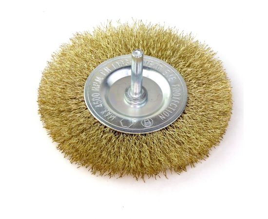 Щетка для дрели дисковая 100x10х6 мм, латунированная сталь 0,3 мм OSBORN 600.010-0008 – изображение 3