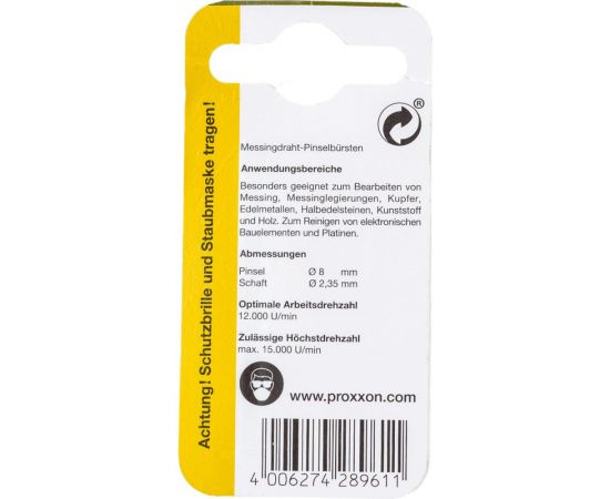 Щетка-кисточка латунная (2 шт; 8 мм) Proxxon PR- 28961 – изображение 4