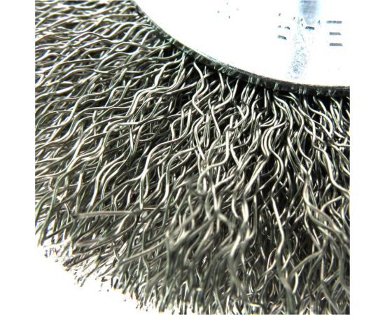 Щетка для дрели дисковая 100x20 мм, с хв-м 6 мм, гофрированная нержавеющая сталь 0.30 мм 13-186 EuroBrush EB-D100SS1 – изображение 3