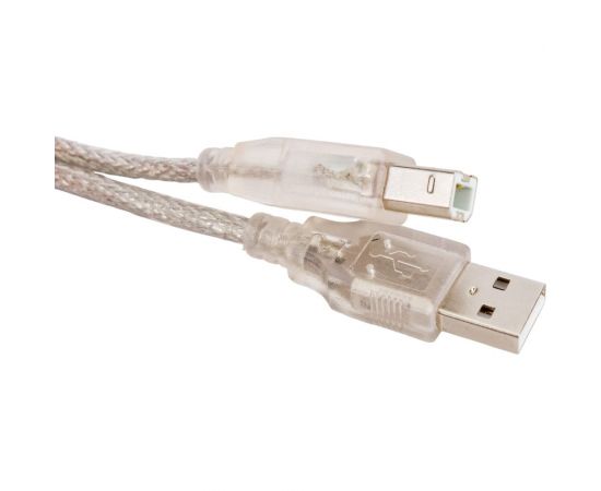 Кабель Cablexpert USB 2.0 Pro AM/BM 2м, экран прозрачный CCF-USB2-AMBM-TR-2M – изображение 2