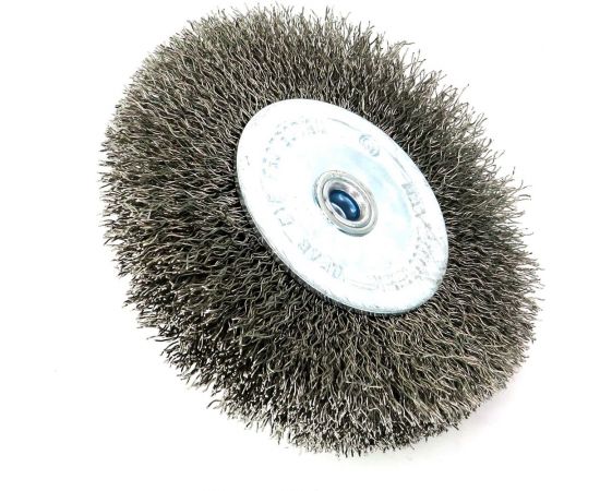 Щетка для дрели дисковая 100x20 мм, с хв-м 6 мм, гофрированная нержавеющая сталь 0.30 мм 13-186 EuroBrush EB-D100SS1 – изображение 2