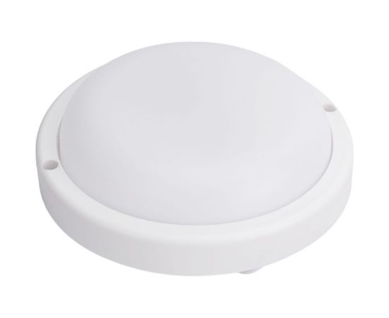 Светильник с датчиком движения Ecola LED ДПП Круг IP65 матовый белый 12W 220V 4200K 155x45 DMRV12ELC 