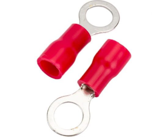 Кольцевой наконечник REXANT, изолированный, диам. 5.3 мм, 0.5-1.5 кв.мм, красный 08-0014 
