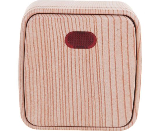 Выключатель с подсветкой Intro 310211 10А, 250В, IP20, ОУ, Polo, сосна Б0036103 – изображение 2