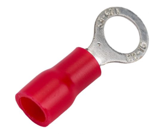 Кольцевой наконечник REXANT, изолированный, диам. 5.3 мм, 0.5-1.5 кв.мм, красный 08-0014 – изображение 4