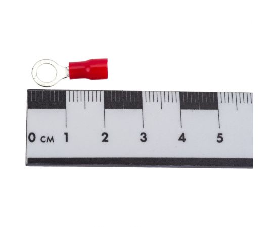 Кольцевой наконечник REXANT, изолированный, диам. 5.3 мм, 0.5-1.5 кв.мм, красный 08-0014 – изображение 2