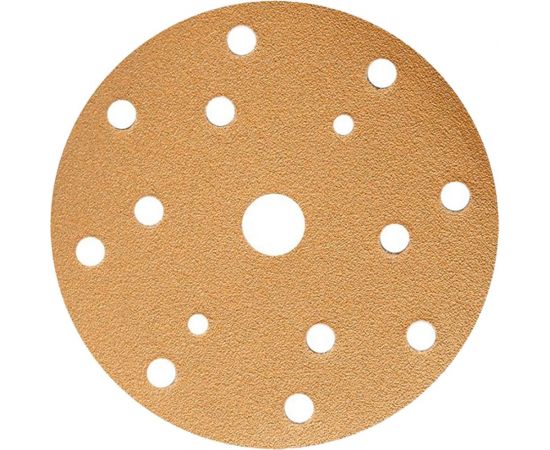Круг шлифовальный GOLD B312T (5 шт; 150 мм; на липучке; 15 отв; золотистый; P60) SUNMIGHT 44305R 