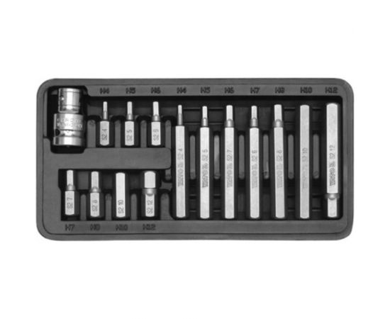 Набор бит HEX (15 шт; 1/2) YATO YT-0413 