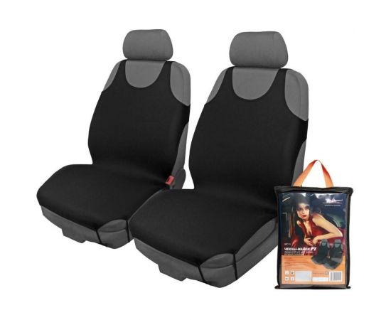 Чехлы-майки Airline F1 передние 2 штуки, цвет черный, материал полиэстер ASC-F1 