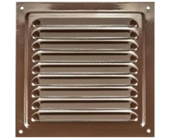 Решетка металлическая (120x120 мм; коричневая) ВИЕНТО РМ1212кор 