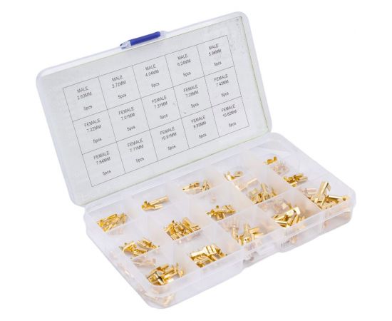 Набор обжимных коннекторов ROCKFORCE для электропроводки 75пр. RF-893 