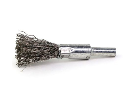 Щетка для дрели концевая 10 мм, с хв-м 6 мм, гофрированная нержавеющая сталь 0.30 мм 13-042 EuroBrush EB-E10SS1 – изображение 2