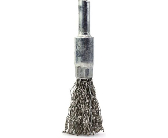 Щетка для дрели концевая 10 мм, с хв-м 6 мм, гофрированная нержавеющая сталь 0.30 мм 13-042 EuroBrush EB-E10SS1 – изображение 3