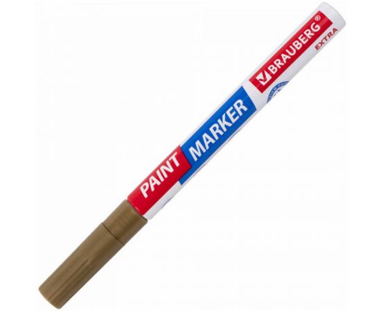 Лаковый маркер-краска BRAUBERG EXTRA paint marker 2 мм, золотой, улучшенная нитро-основа, 151972 – изображение 2