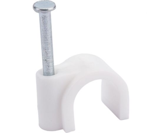 Пластиковая круглая скоба Экопласт 11,4x10 размер гвоздя 2,3x23 мм, 50 шт. 47010-50 