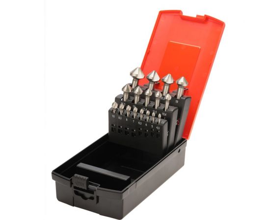 Набор зенковок (17 шт; 4.3-25 мм; HSS-G; 90 градусов) Ruko 102155RO 