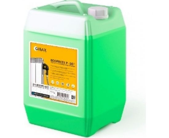 Теплоноситель пропиленгликоль (пищевой) GIBAX Ecofreeze -30 град, 20 кг, зеленый GF05-200000 